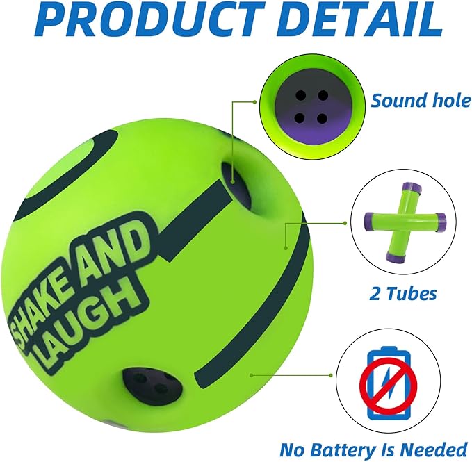Dog Toys Ball, Interactive Dog Ball, Shaking with Gibbering Sound, for Training & Herding, M, 3.46 in (8.8 cm)
