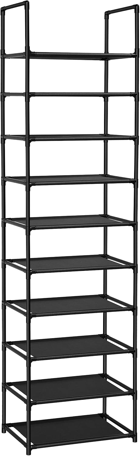 FIDUCIAL HOME 10 Tiers Shoe Rack 20-25 Pairs Sturdy Shoe Shelf