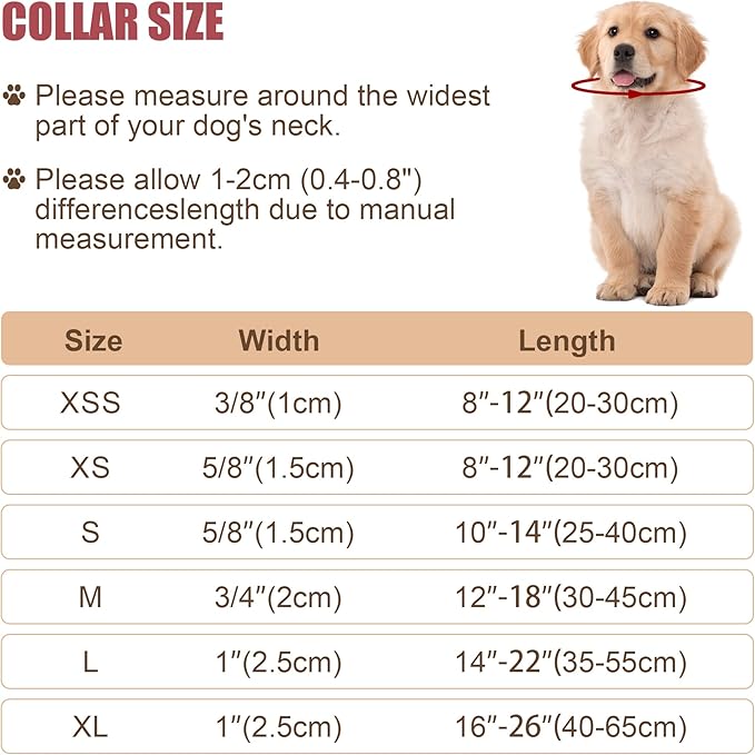 Reflective Dog Collar with Buckle Adjustable Safety Nylon Collars for Small Medium Large Dogs, Orange L