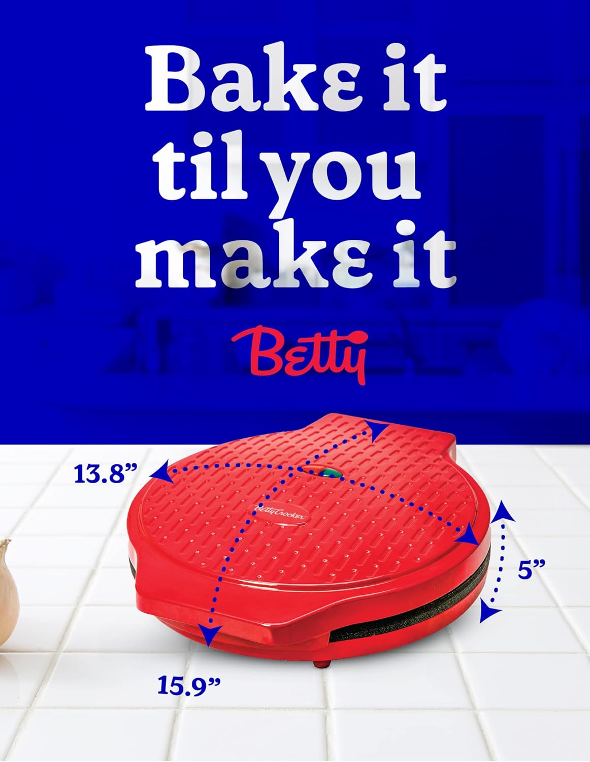 Betty Crocker Countertop Pizza Maker, 1440-Watt Pizza Maker Machine for Home, BC-2958CR