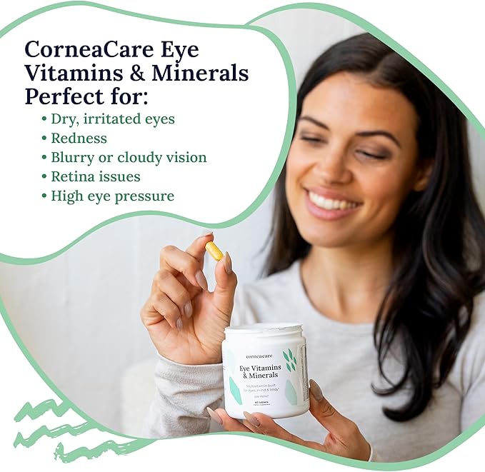 Vitamins and Minerals | Multivitamin for Vision & Health | Dry Eye Supplements | 60 Tablets