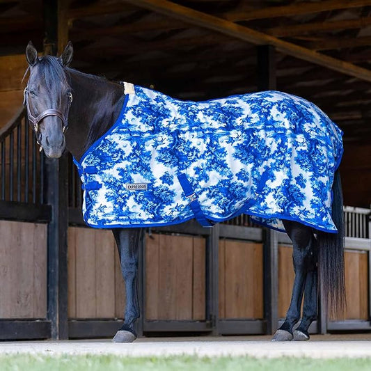 Jeffers Expression Standard Neck Fleece Cooler for Horses, 84"- Equine Towel Blanket, Moisture Absorbent, Light Weight, Best for Drying, Exercise, Bathing, Adjustable Belly Bands - Equestrian Toile
