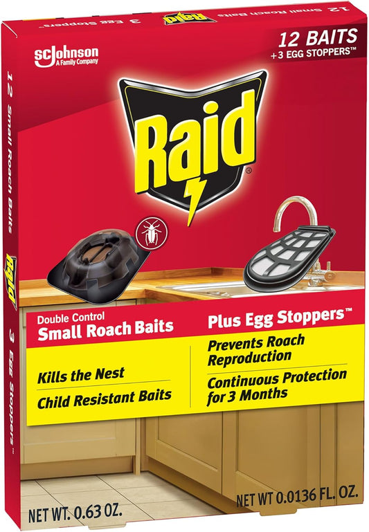 Raid Roach Killer Baits, Plus Egg Stoppers, 12 count