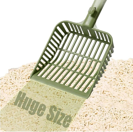 Cat Scooper for Litter Box, Cat Litter Scoop, Kitty Litter Scoop, Cat Poop Collector, All in One Litter Scoop Pet Litter Sifter (Green)