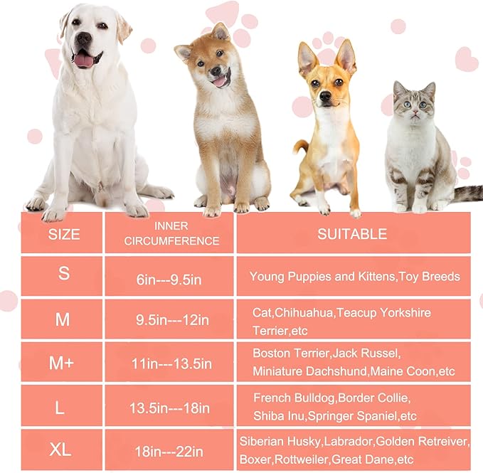 Inflatable Dog Cone Collar with Enhanced Anti-Licking, Soft Neck Donut for Dogs Cats, Recovery Pet Cone Collar After Surgery for Large Medium Small Dogs… (Donut Pink, X-Large)