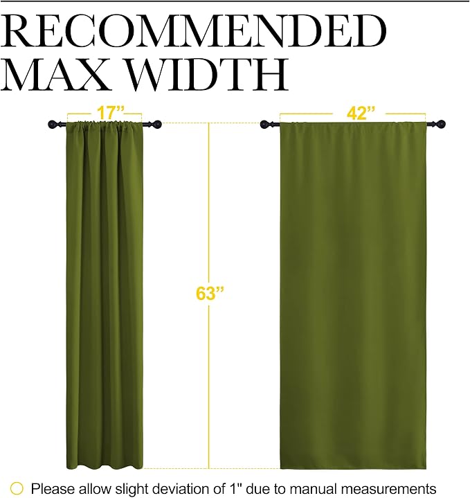 NICETOWN Window Curtains Blackout Drapes