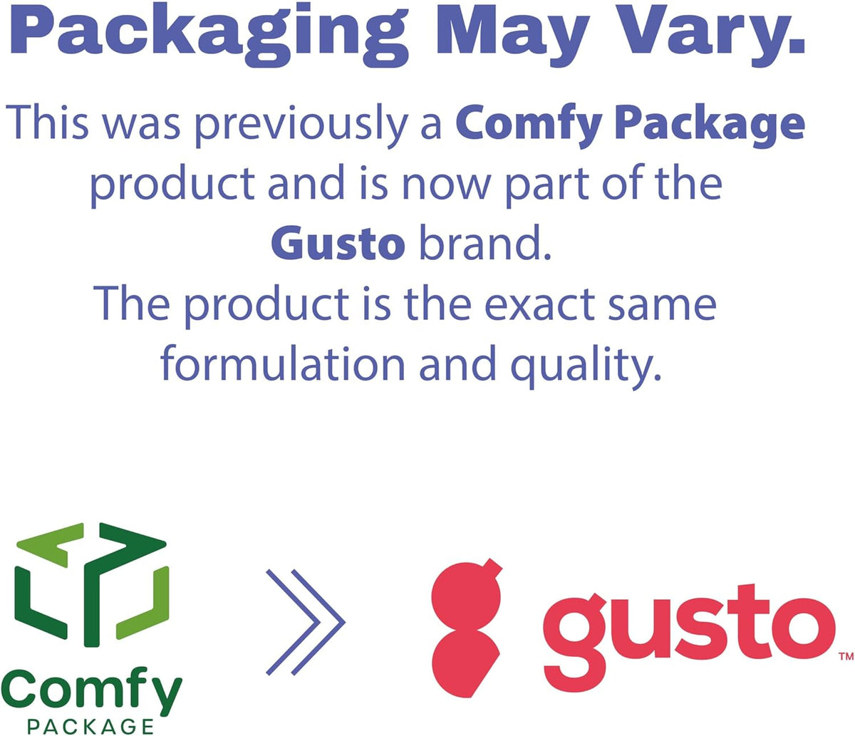 GUSTO [12 oz - 50 Count 1-Compartment Meal Prep Containers with Lids – Reusable, Microwaveable, Dishwasher & Freezer Safe, BPA-Free Food Storage Boxes for Portion Control (Formerly Comfy Package)