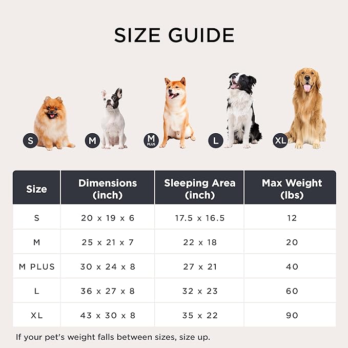 Bedsure Washable Dog Bed for Medium Dogs - Cute Furry Puppy Beds, Rectangle Orthopedic Corduroy Fleece Pet Beds with Removable Zipper Cover, 30x24x8inches, Camel Brown