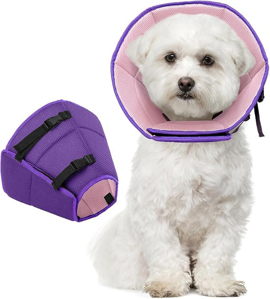 Dog Cone Collar After Surgery, Soft Cone for Small Dogs to Stop Licking, Adjustable Elizabethan Collar for Dogs, Lightweight Breathable Dog Recovery Cones for Wound Healing & Hot Spots