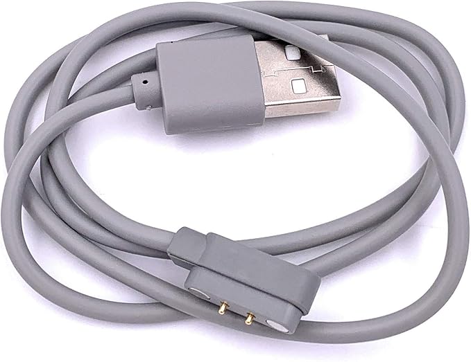 Xcivi Replacement Magnetic Induction USB Charging Cable for Portable Blender Mini Personal Smoothie Blender USB Fruit Juicer Mixer and Fruit and Vegetable Wash Machine, 2FT (Grey)