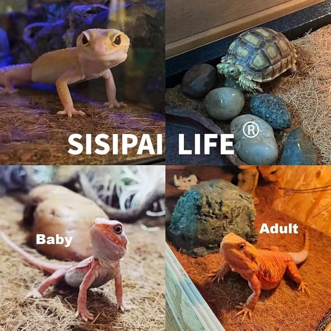 Tortoise Bedding Reptile Carpet Natural Coconut Fiber Mat 36" x 18" Carpet for Bearded Dragon 2 Pack Terrarium Carpet Terrarium Liner for Pet Lizard, Chameleon, Bearded Dragon, Iguana, Tortoise