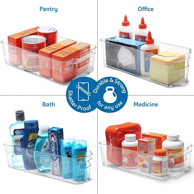 Fridge Organizer - 10 Pieces refrigerator organizer bins - Pantry Organization and Storage for Fridge & Refrigerator- BPA Free Freezer Organizer Bins