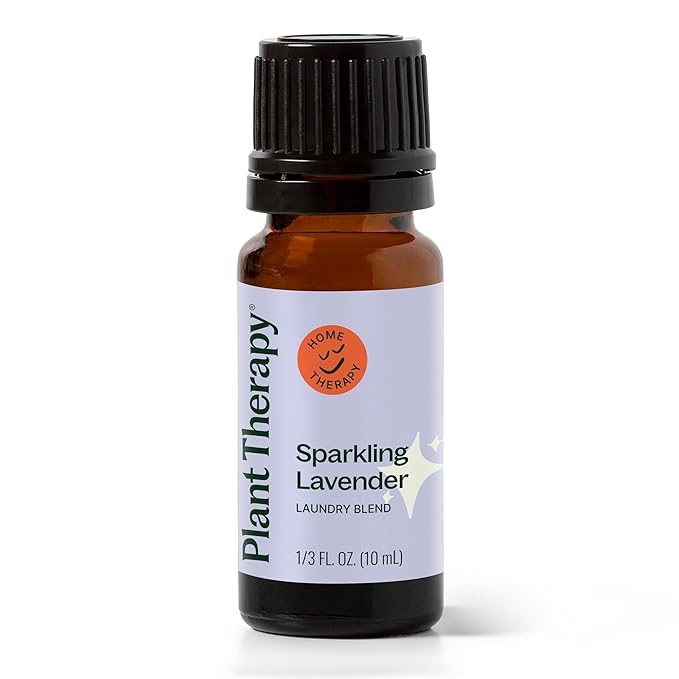 Plant Therapy Sparkling Lavender Laundry Essential Oil Blend 10 mL (1/3 oz) Pure, Undiluted, Wash Fragrance and Scent Enhancer