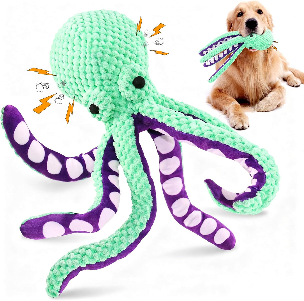 Large Squeaky Dog Toys- Plush Dog Toys with Soft Fabric for Small, Medium, and Large Dogs Daily Companionship, Training Reward Gift