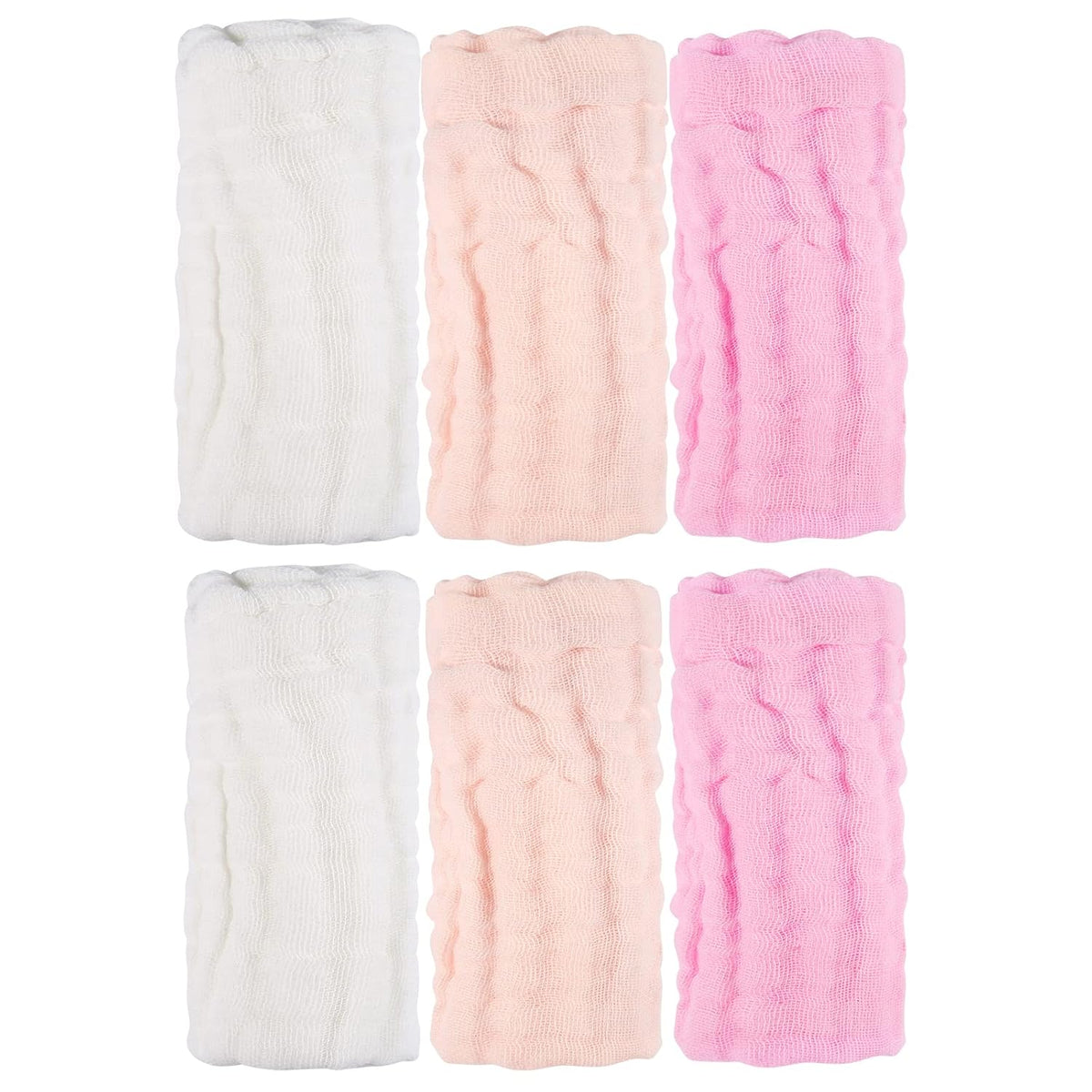 MUKIN Baby Washcloths and Burp Cloths, Soft Absorbent Towels for Newborns, 6 Pack, 12x12 Inches (Pink)
