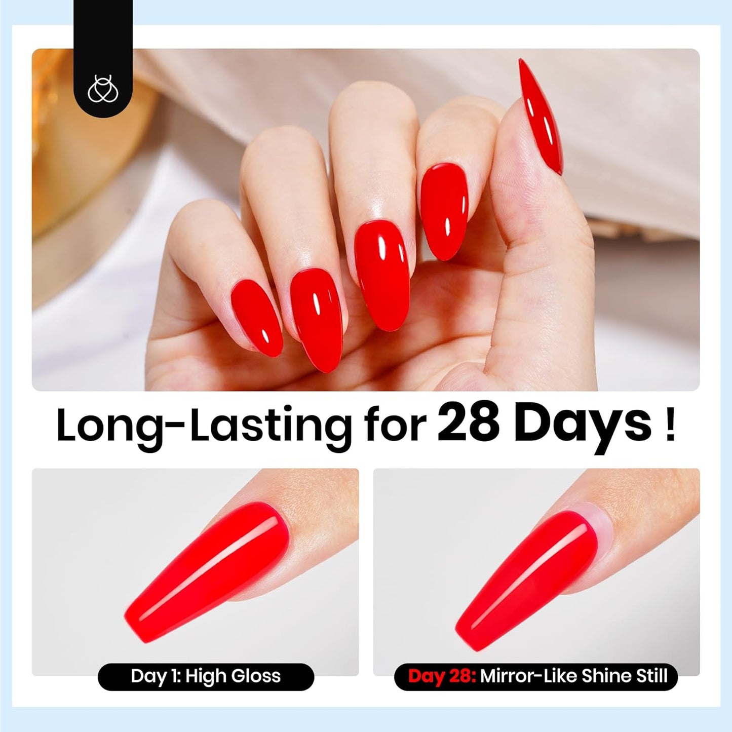 Beetles Top Coat Gel Nail Polish Set – 2Pcs 15ml No Wipe Gel Top Coat, Long-Lasting High Gloss Finish, Clear Nail Polish Soak Off UV/LED Nail for DIY & Professional Manicure