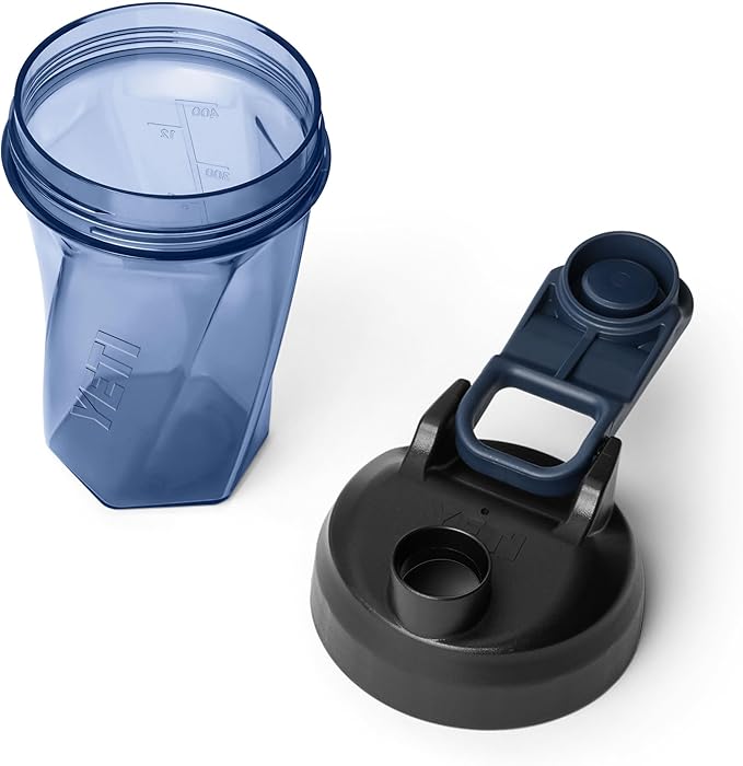 YETI Yonder Helimix Vortex Blender Shaker Bottle Holds up to 20oz | No Blending Ball or Whisk | USA Made | Portable Pre Workout Whey Protein Drink Shaker Cup | Dishwasher Safe, Navy