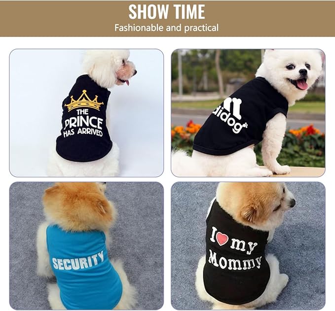 Custom Dog Clothes Shirts for Small Large Dogs Breathable Pet Shirt Customized Image Text Sleeveless Tank Tops for Puppy Cats Customize Pets Apparel Gifts, Light-Purple, L