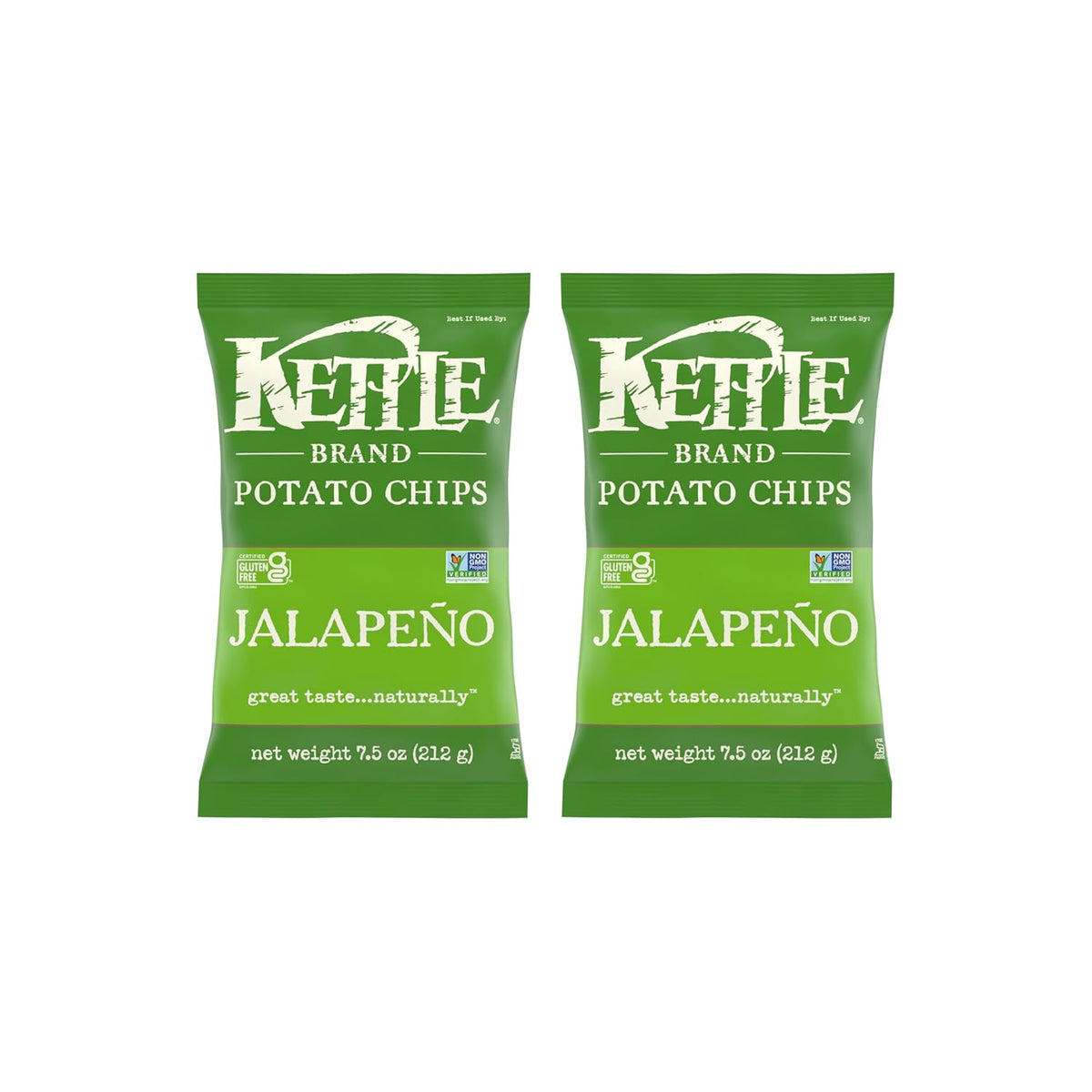Kettle Brand Potato Chips, Jalapeno Kettle Chips, Party Size, 13 Oz