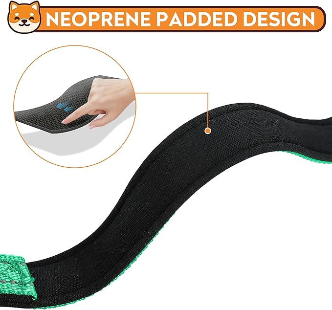 Reflective Dog Collar, Adjustable Soft Neoprene Padded Nylon Pet Collars with Buckle for Extra Large Dogs, Grass Green,XL
