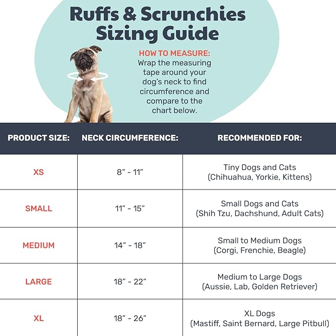 Huxley & Kent Ruff Pet Scrunchy | Elf (Extra-Large) | Festive Christmas/Holiday Neckwear for Dogs/Cats | Fun Stretchable Costume Accessory | Soft Collar with Bells