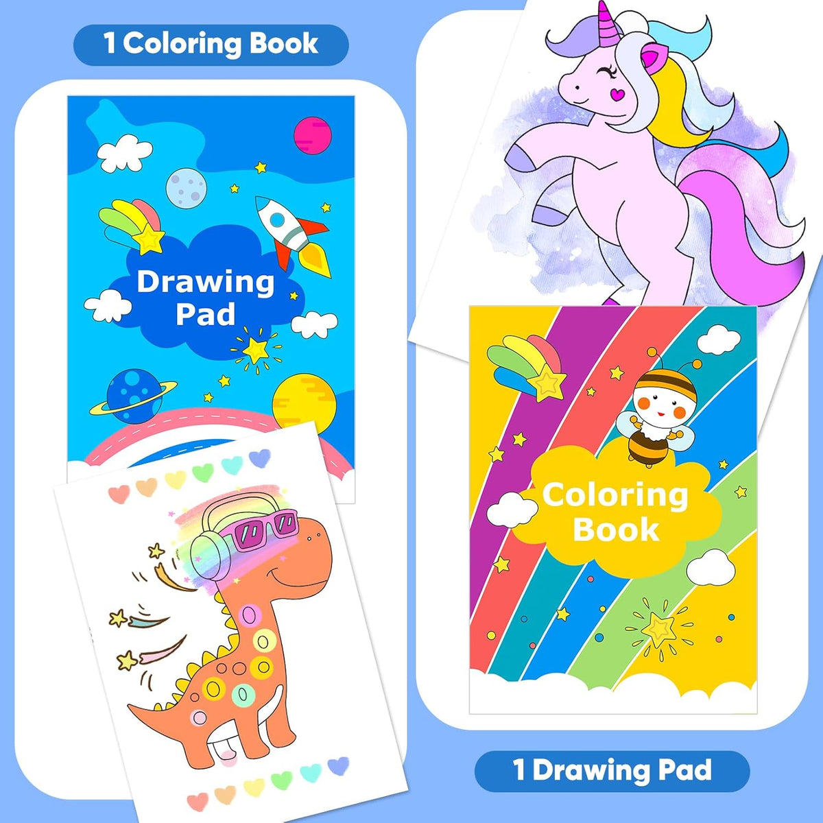 iBayam Art Supplies, 149-Pack Drawing Kit Painting Art Set Art Kits Gifts Box, Arts and Crafts for Kids Girls Boys, with Coloring Book, Crayons, Pastels, Pencils, Watercolor Pens & Cakes