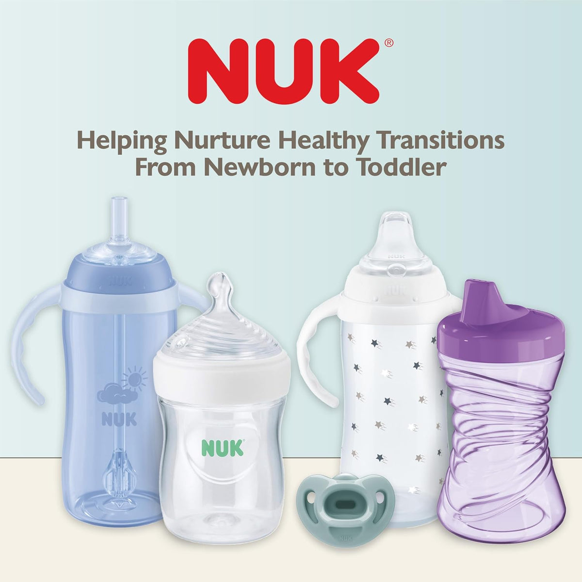 NUK Timeless Comfy Pacifier | 100% Silicone, One-Piece Design | BPA-Free, Gentle on Baby’s Skin | 5-Pack, for 0-6M