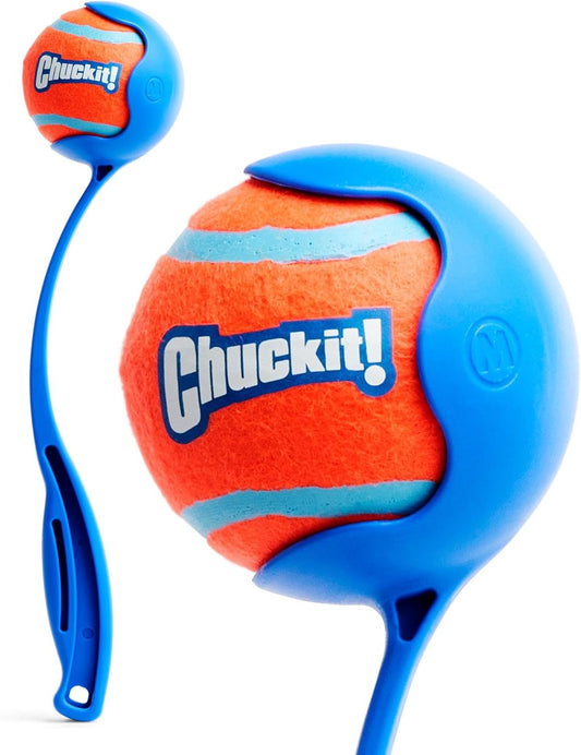 Chuckit! Dog Ball Launcher - Sport 12" with Medium (2.5"), Dog Fetch Ball Thrower, For Dogs 20-60 Pounds, Made in USA