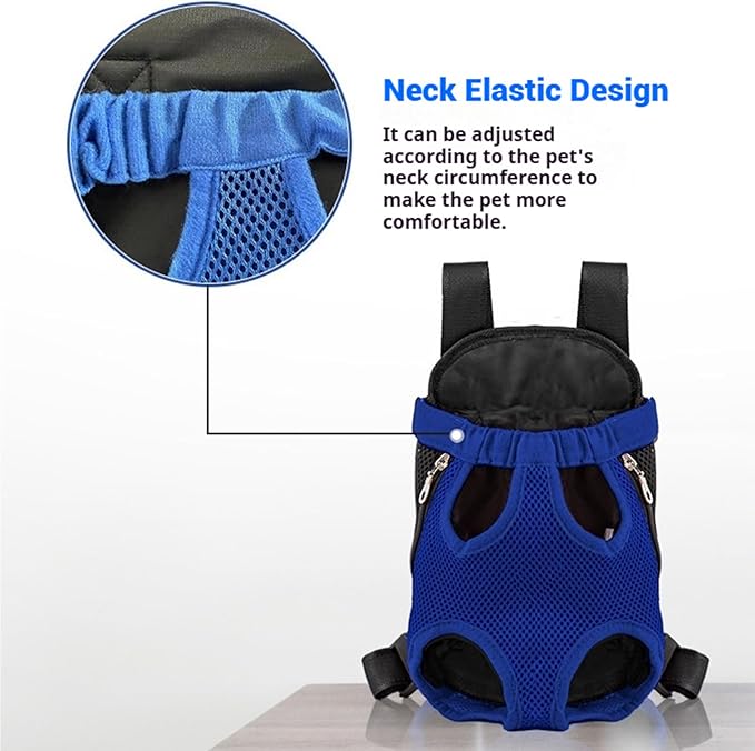 Portable Pet Carrier Backpack, Adjustable Pet Front Cat Dog Carrier Backpack Travel Bag for Small Medium Dogs Cats Puppies, Cat Backpack Carrier for Hiking Cycling (K, XL)