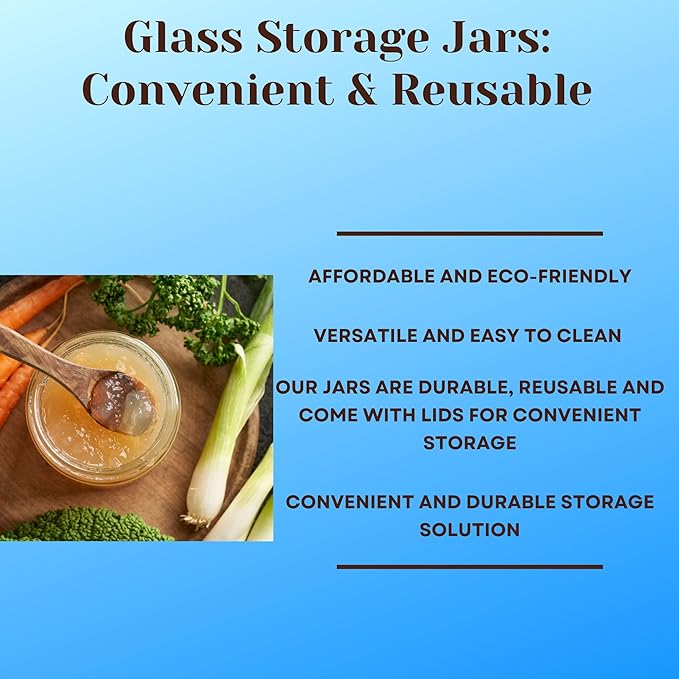 Jarming Collections Mason Jars - 16 oz Glass Extra Wide Mouth Pint Storage Jars with BPA Free Plastic Lids - Made in USA