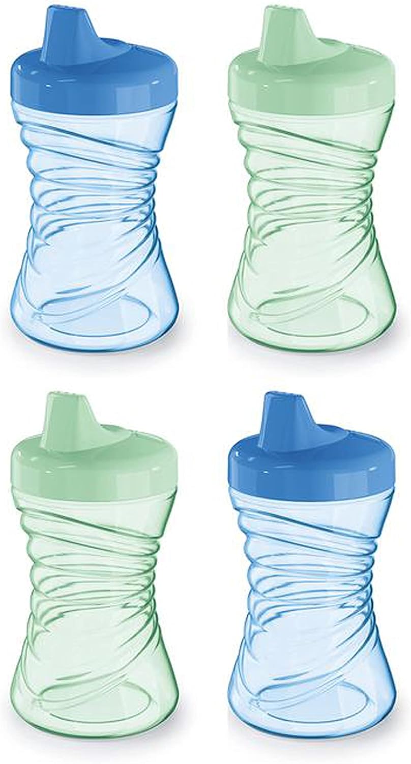 NUK Fun Grips Hard Spout Sippy Cup, 10 oz. | Easy to Hold, BPA Free, Spill Proof Toddler Cup, 4pk