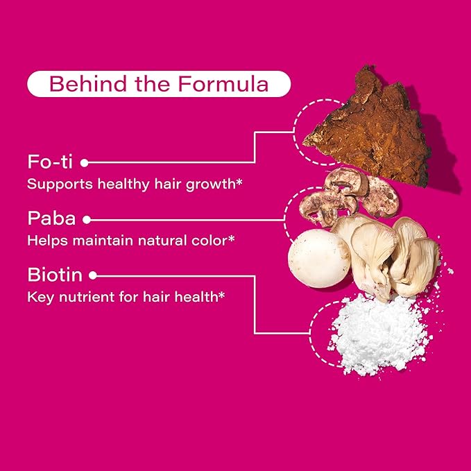 HUM Hair Strong - Hair Growth Vitamins with Biotin, Zinc, and Fo-Ti for Healthy Hair, Skin & Nails - Vegan Hair Supplement for Women | Biotin Supplement, (30 Capsules)