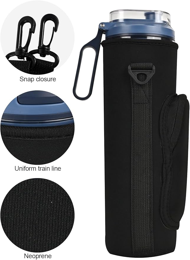 Blender Storage Sleeve Blender Travel Bag for Ninja Blast Max Portable Blender BC251NV/BC251GY/BC251MT/BC251PK/BC251LD/BC251IV with Shoulder Strap and Accessory Pocket (Black)