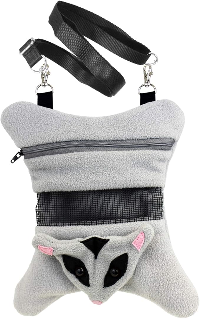 Glider Bonding Pouch - Carry Bonding Pouch for Sugar Gliders, Rats, Ferrets, Chinchillas, Squirrels, Marmosets, Hamsters, Gerbils & Small Animals