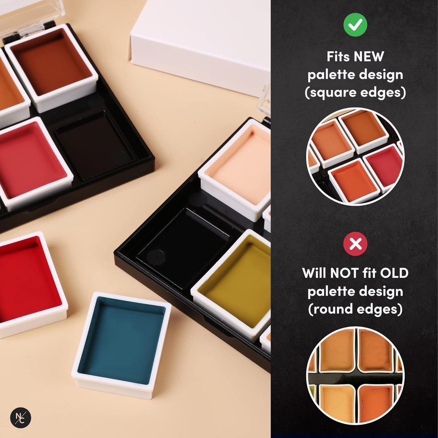 Alcohol Palette Refill Pans - Skin Tones - Sand