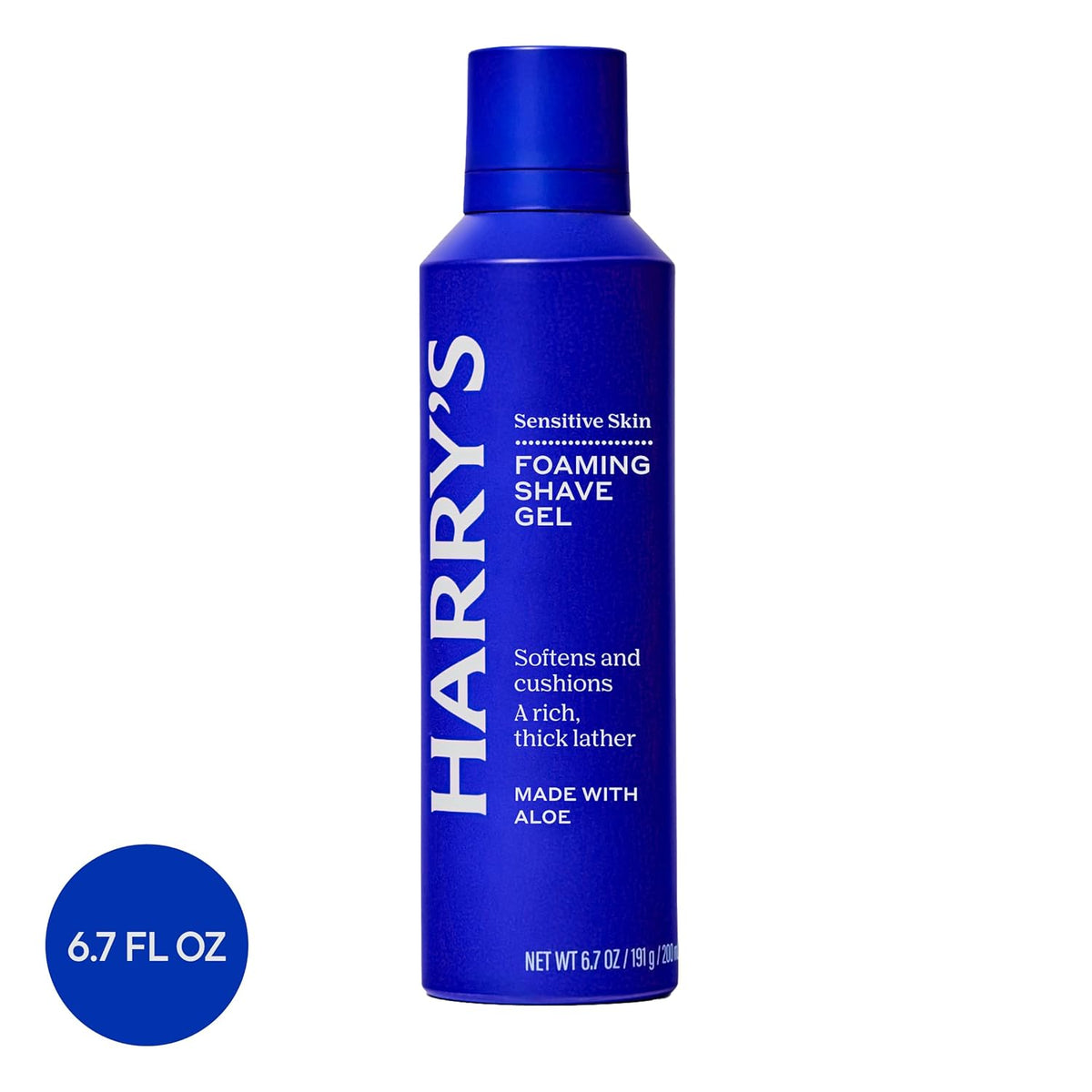 Harry's Foaming Shave Gel for Men with Aloe - (3 Pack) 6.7oz - Soothes and Cushions Skin for Shaving - Safe For Sensitive Skin