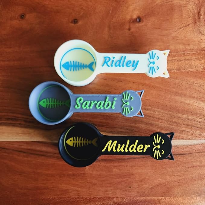 Personalized Cat Food Scoop, Cat Food Measuring Cup with Name, Kibble Scoop (10.67 oz - 1 1/3 cups)