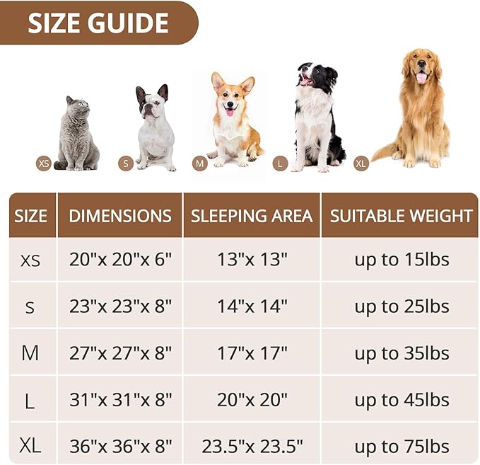JOLLYVOGUE Large Calming Dog Bed, Anti-Anxiety Donut Cuddler Cat Bed with Anti-Slip Bottom, Fluffy Faux Fur Machine Washable Pet Cushion for Medium Large Dog & Cat, 36"/Smoke Black