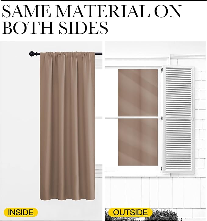 NICETOWN RV Blackout Curtains for Camper Windows, Window Treatment Thermal