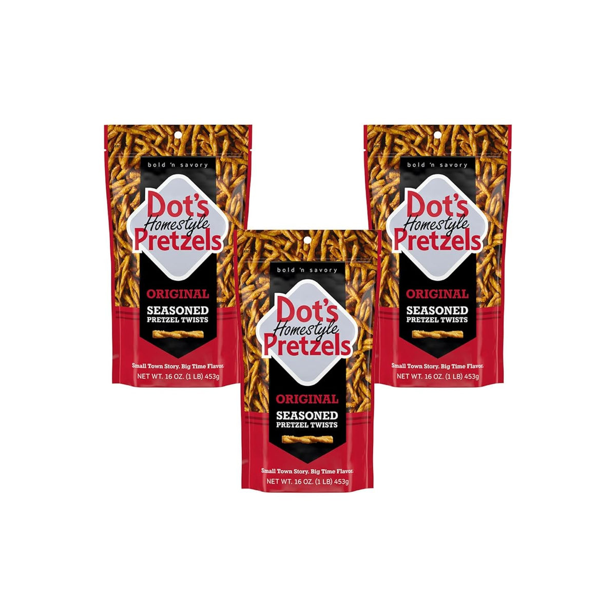 Dot's Homestyle Pretzels BBQ Seasoned Pretzel Twist Snack, 16oz Grocery Sized Bag