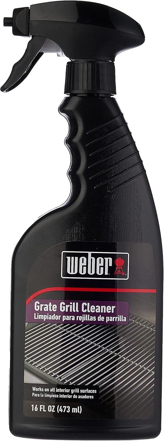 Weber Grill Grate Cleaner and Degreaser for Outdoor Grills and BBQs, 16 oz Spray Bottle