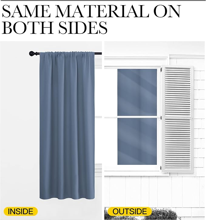 NICETOWN Kitchen Curtains, Short Blackout Curtains & Drapes, Thermal Insulated