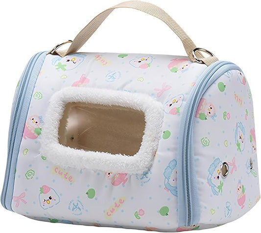Bird Travel Carrier | Portable Parrot Transport Box with Clear Window, Lightweight Bird Carrier for Parakeet, Conure, Cockatiel, Canary, African Grey, Lovebird Hiking & Camping