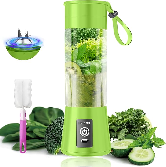 Personal Blender for Shakes and Smoothies - 2026 New Upgrade Cordless Portable Blender USB Rechargeable, 380Ml BAP Free Cup, Freshly Squeezed for Picnic/Sports, 20000Rpm/Min Speed
