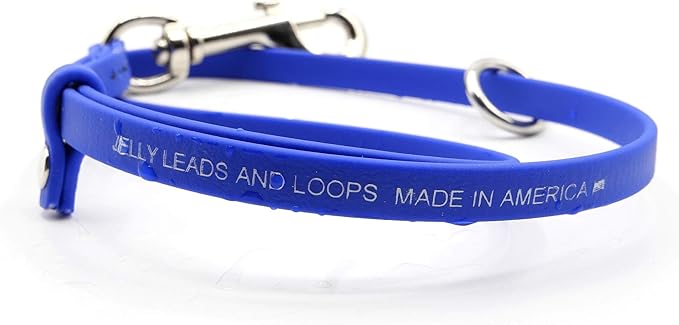 Jelly Pet Grooming Loop for Dogs, Groomers Helper, BioThane Material is Easy to Clean, Waterproof & Durable Noose Loop, Fits Most Pet Grooming Tubs/Tables/ 3/8” x 24” W/Ring Purple