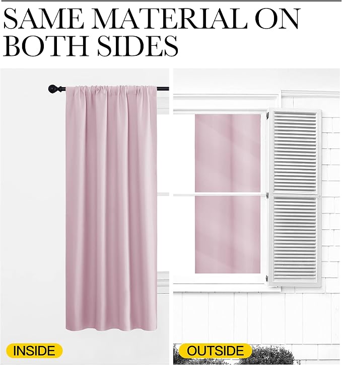 NICETOWN Blackout Curtains for Girls Room