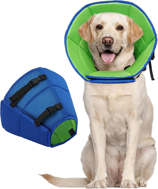 Dog Cone Collar After Surgery for Large Dogs, Adjustable Soft Cone for Dogs to Stop Licking, Professional Elizabethan Collar for Pet, Recovery Cones for Wound Healing & Hot Spots