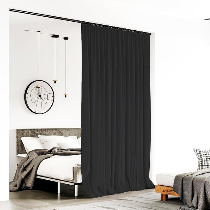 Room Divider Curtains for Ceiling Track Rod, 4.3 ft Wide x 10 ft Tall