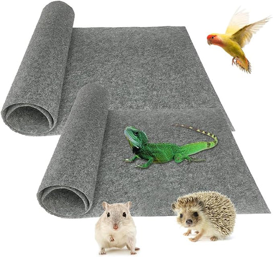 FineInno 2 Pack Reptile Carpet,31.5"x15.7" Bearded Dragon Tank Accessories,Substrate Bedding Mat for Reptile, Gecko, Lizard, Snake, Tortoise