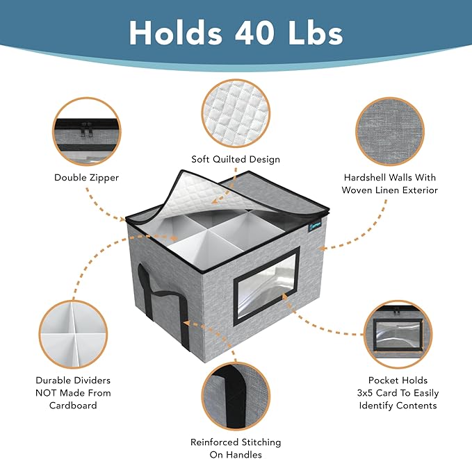 64 oz 1/2 Gallon jars Storage Containers, Sturdy Canning Jar Storage Containers Holds 6 64oz Ball Mason Jars, Foldable Canning Organizer, Stackable Home Storage Box with Lid & Label holder